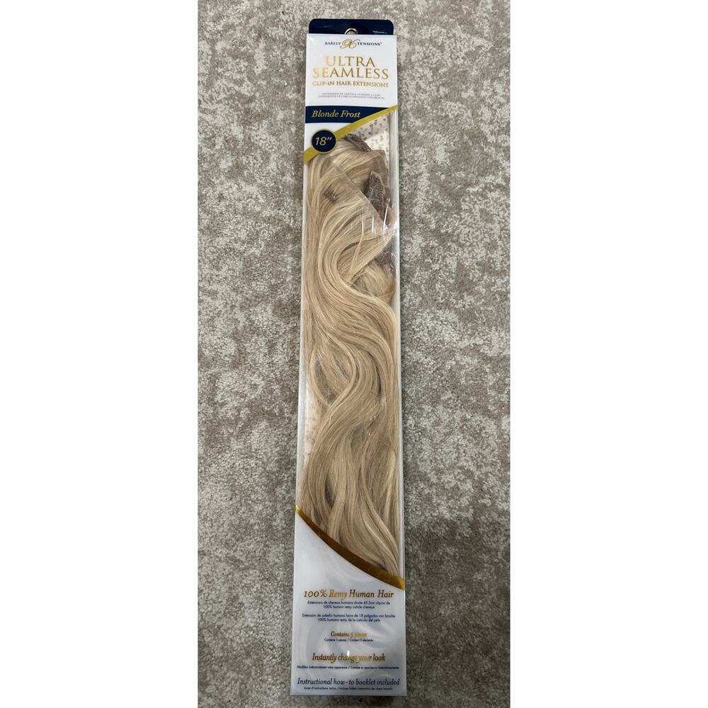 Barely Xtensions Ultra Seamless Clip In Hair Extensions Blonde Frost 18 "